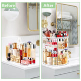 360° Rotating Acrylic Makeup Organizer Stand – Multi-Layer Cosmetic Storage