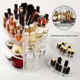 360° Rotating Acrylic Makeup Organizer Stand – Multi-Layer Cosmetic Storage