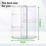 360° Rotating Acrylic Makeup Organizer Stand – Multi-Layer Cosmetic Storage