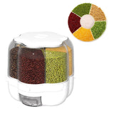 360° Rotating Grain & Cereal Dispenser – Kitchen Storage Organizer
