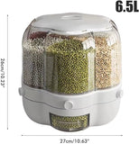 360° Rotating Grain & Cereal Dispenser – Kitchen Storage Organizer