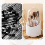 360° Rotating Makeup Brush Holder – Cosmetic Organizer Storage Box