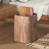 Durable Vintage Trash Can with a Flip Lid, Stylish Square Waste Bin, Stylish Compact Swing Top Bin