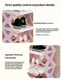 Plastic Portable Folding Shoe Rack, Multi Layer Foldable Storage Rack, Doorway Wall Corner Rack