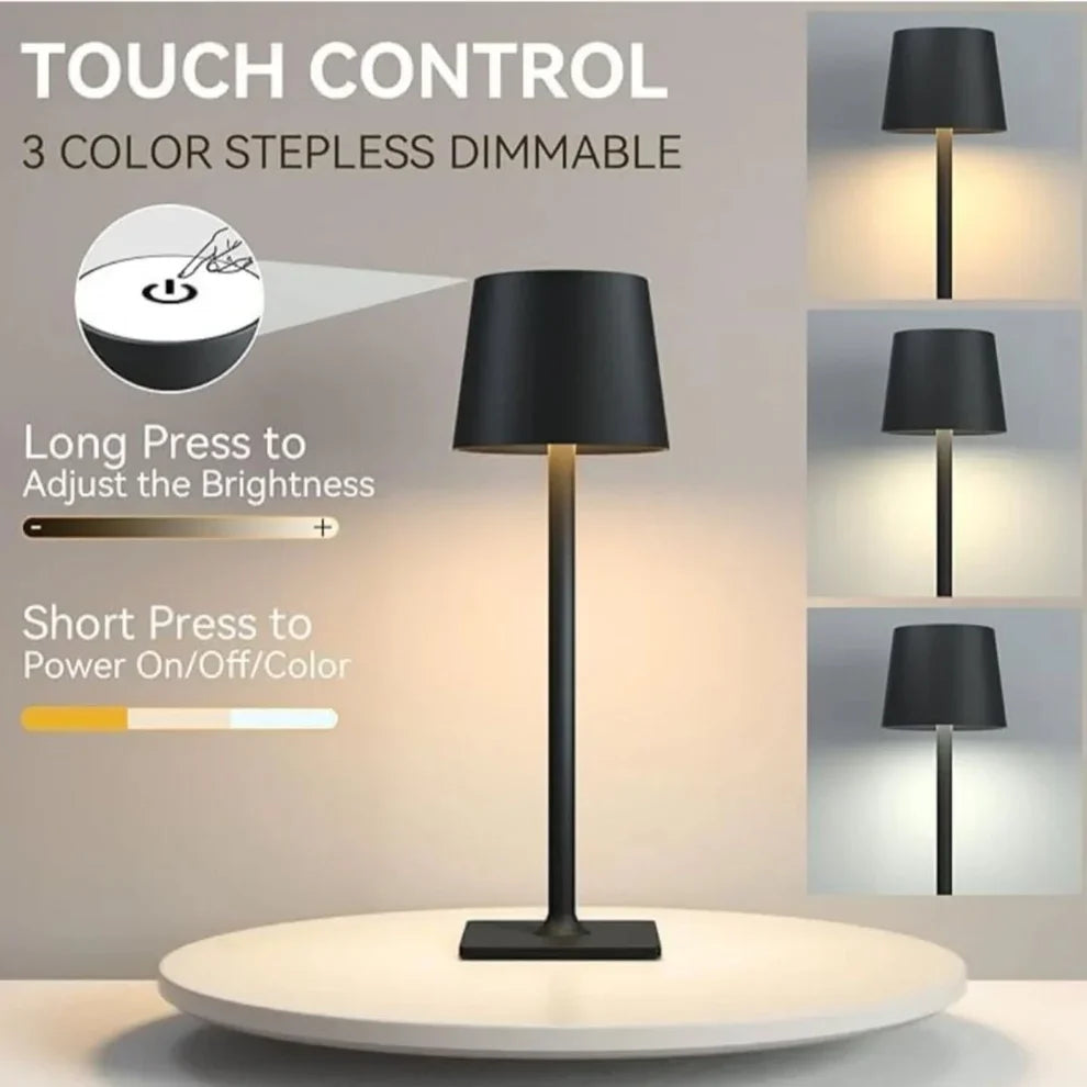Modern Table Lamp – Elegant LED Touch Lamp for Bedroom & Living Room