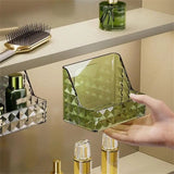 Mirror Cabinet Storage Box, Diamond Pattern Desktop Storage Box, Luxurious Hanging Makeup Organizer, Wall Mounted Plastic Washstand Shelf, Stackable Storage Box Rack, Sundries Snack Storage Basket