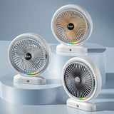 Mini Desktop Fan with Light – Portable Cooling Fan