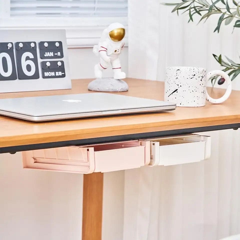 Hidden Drawer Organizer, Under Desk Drawer Storage Organizer, Under Desk Self Adhesive Hidden Drawer, Hanging Hidden Pen Box, Hidden Drawer Key Storage Box, Under Desk Student Office Stationery Box,