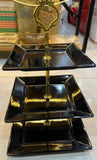 3 Tier Melamine Platter, Creative Colorful Glass Plate, Light Luxury Snack Serving Tray, Home Dining Room Table Tray, Party Snacks Serving Tray