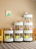 3 Tier Rolling Storage Cart With Wheels, Home Snack Vegetables Storage Rack with Wheels, Multi Tier Floor Rack Organizer, Movable Sundries Storage Organizer