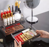 Multi Layer Makeup Organizer with Drawers, Elegant Clear Acrylic Vanity Organizer, Transparent Makeup Organizer with Drawers, Acrylic Lipstick & Cosmetic Organizer