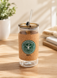 Reusable Starbucks Glass Coffee Tumbler, Double Wall Glass Coffee Tumbler,
Glass Travel Cup with Straw