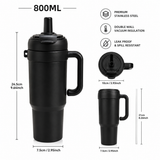 Double Wall Vacuum Tumbler,     Easy Grip Sports Vacuum Tumbler, 800ml Double Wall Vacuum Tumbler