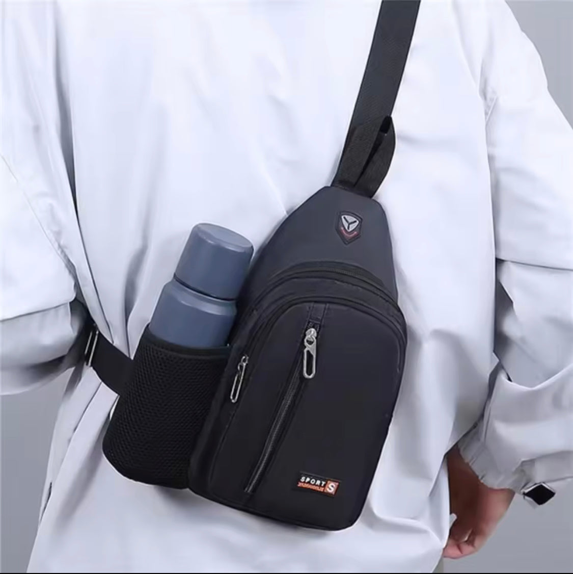 Travel Crossbody Bag, Large Capacity Oxford Cloth Shoulder Bag, Boys Fashion Lightweight Chest Bag