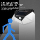 100 LED Solar Light, Motion Sensor Outdoor Solar Lamp, Courtyard Waterproof Stairs Outdoor Wall Light, Multifunctional Solar Lamp, Outdoor Garden Decoration Solar Led Light, Sunlight Powered Spotlight with Motion Sensor