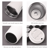 Portable Travel Coffee Mug, Smart Digital Coffee Mug, Temperature Display Coffee Mug, Portable Tumbler Thermos Cup,Car Thermos Coffee Mug Travel Mug with Leak-proof Lid for Coffee, Tea, Cold Beverage, Ice Drinks, Travel Thermal Bottle