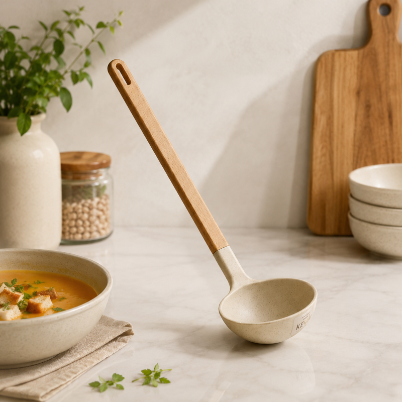 Non Stick Spoon With Wooden Handle, Multifunctional Soup Spoon, Kitchen Table wear Accessories