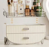 Drawer Type Cosmetics Storage Box, Transparent Dust Proof Cosmetic Organizer, Stackable Cosmetic Storage Box