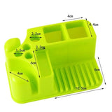 Rinsing Toothbrush Soap Holder, Bathroom Drain Holder Storage Box, Multifunctional Rectangular Toothpaste Holder Storage Rack, Toothpaste Toothbrush Soap Rinsing Mug Drainer