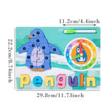 Wooden Toddler Animal Puzzles, Animal Cartoon 3D Puzzle Toys, Learning Clock Letter Matching Game