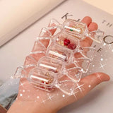 Candy Shaped Storage Box, Mini Clear Jewelry Case for Storage, Transparent Small Items Jewelry Pills Pack, Mini Jewelry Organizer, Multipurpose Mini Item Organizer,  Travel Plastic Beads Jewelry Storage