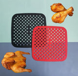 Set of 2 Silicone Reusable Square Air Fryer Mat, Non Stick Baking Mat, Kitchen Utensils Pan Tool Accessories