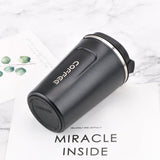 Portable Travel Coffee Mug, Smart Digital Coffee Mug, Temperature Display Coffee Mug, Portable Tumbler Thermos Cup,Car Thermos Coffee Mug Travel Mug with Leak-proof Lid for Coffee, Tea, Cold Beverage, Ice Drinks, Travel Thermal Bottle