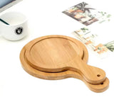 Wooden Pizza Paddle Serving Board, Eco Friendly Wood Serving Plate, Multipurpose Food Snack Steak Bread Tray, Decorative Kitchen Dining Table Dish, Kitchen Tools Accessories