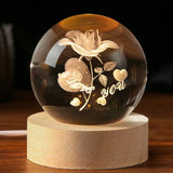 3D Crystal Ball Light, Glowing Planet Crystal Ball Lamp, Warm Bedside Light, Luminous Decor Atmosphere Light, Wood Base Fantasy Decor Crystal Ball, Universe Series Crystal Ball, LED Base Astronomy Night Light for Home Decor