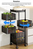 4 & 5 Tier Storage Trolley Basket – Multipurpose Kitchen Cart with Wheels