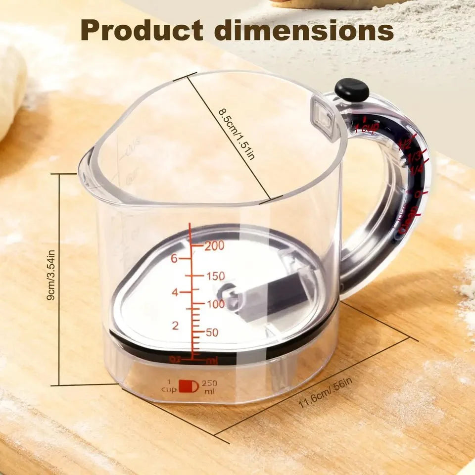 4-in-1 Acrylic Measuring Cup – Multi-Function Kitchen Essential
