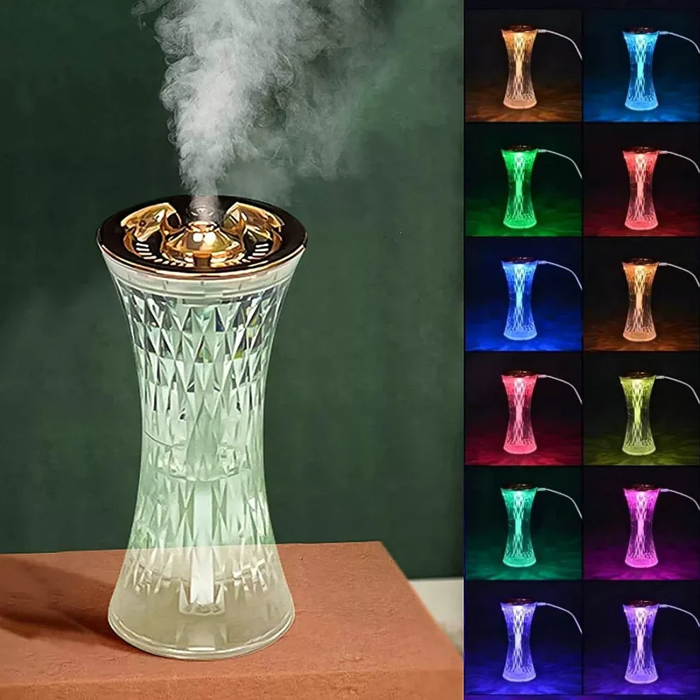 Crystal Night Light Humidifier – 7 Color LED Aroma Diffuser for Home