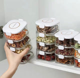Korean Design Spices Mini Container, Stackable Airtight Spice Containers With Lid, Adjustable Compartments Spices Box