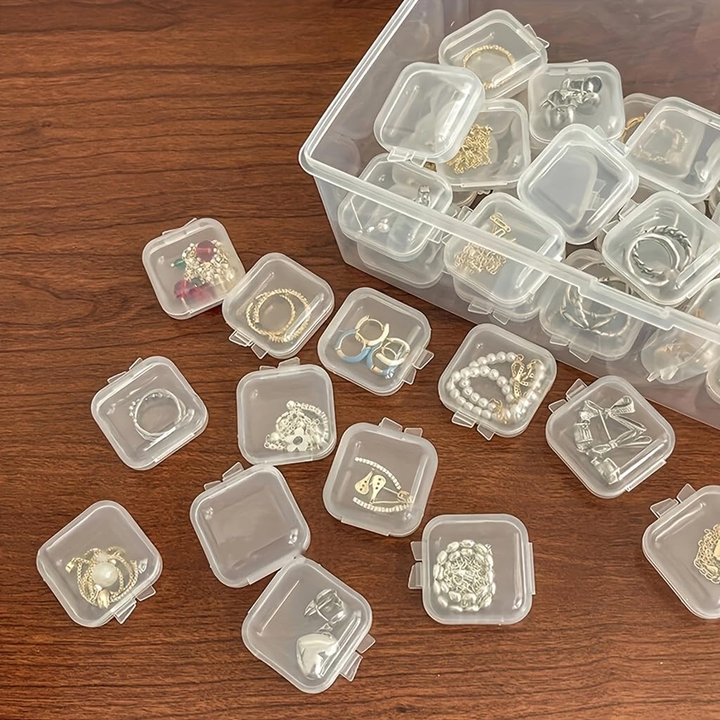40Pcs Transparent Jewelry Organizer Boxes | Mini Storage Cases for Accessories
