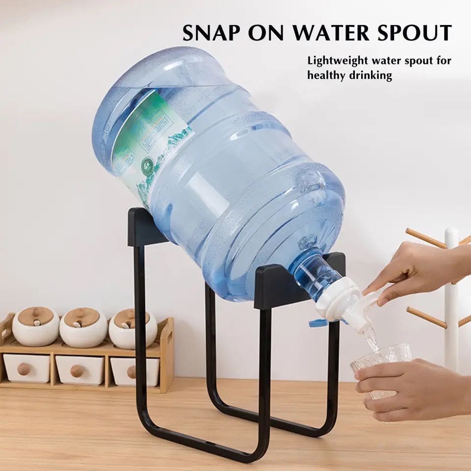 Dispenser Bottle Stand With Faucet, Non Slip Water Galloon Drink Cradle Rack with Water Spout, Purified Water Bucket Rack With Tap, Camping Water Faucet Bottled, Water Spout Barreled Water Pump, Dustproof Nozzle Tap Drinking Fountain Camping Rack