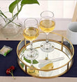 Classy Golden Vanity Tray, Multipurpose Cosmetic Jewellery Tray, Perfume Organizer Holder