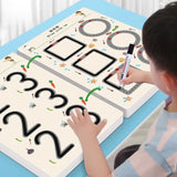 Level 1 Magical Tracing 32 Pages Work Book With Pen, Reusable Calligraphy Copy Book, Practice Drawing Book, Kids Educational Learning Book, Logic Thinking Training Notebook, Practice Copy Control Training Book