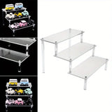 3 Tier Clear Acrylic Perfume Display, Multipurpose Perfume Decor Organizer, Tabletop 3 Step Storage Shelf, Desktop Organiser