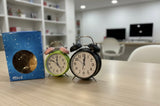 Mini Retro Twin Bell Alarm Clock, 
Metal Twin Bell Alarm Clock, Analog Quartz Display Clock, Easy Operate Bedside Analog Small Desk Clock