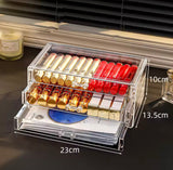 Multi Layer Makeup Organizer with Drawers, Elegant Clear Acrylic Vanity Organizer, Transparent Makeup Organizer with Drawers, Acrylic Lipstick & Cosmetic Organizer