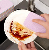 Rainbow Color Pot Dish Sponge, Double Side Dishwashing Sponge, Kitchen Cleaning Cloth
