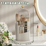 Acrylic Makeup Brush Holder, Rotatable Makeup Brush Organizer, Tabletop Cosmetic Storage Box