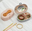 Potable Bowknot Jewellery Organiser Box, Multipurpose Jewellery Storage Box, Elegant Decorative Necklace Earrings Bracelet Container