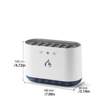 6 Nozzle Water Fogger, Dynamic Music Flame Air Humidifier, Home 900ML RGB Led Light  Diffuser, Ultrasonic Cool Mist Maker Lamp Diffuser, 7 Color Aromatherapy Oil Diffuser