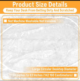 Set Of 10 Disposable Table Cover, PVC Round Waterproof Cover, Transparent Elastic Edged Tablecloth, Home Disposable Table Protection Cover