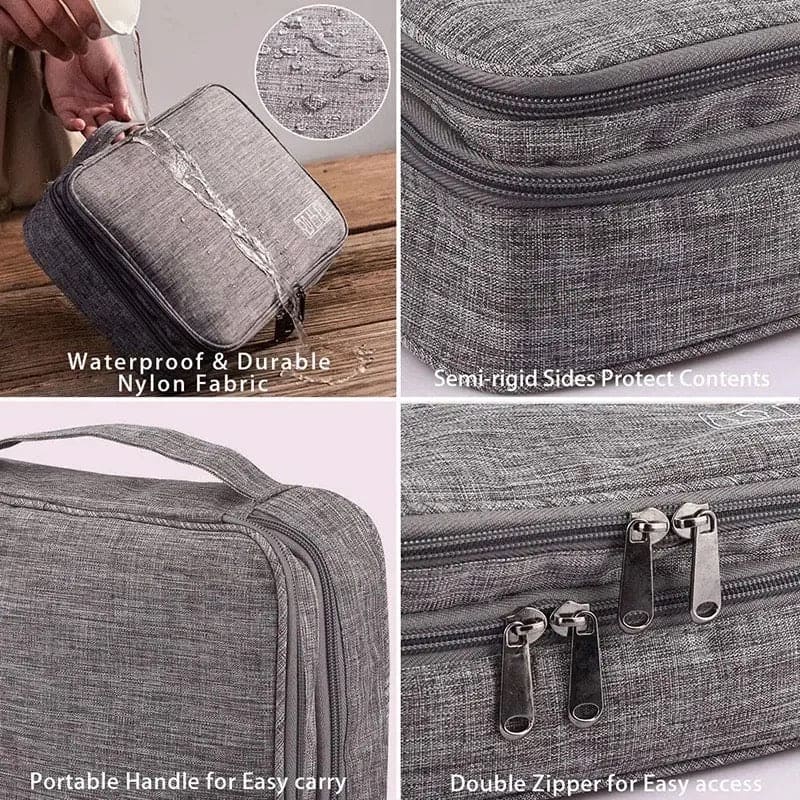 Portable Digital Storage Bag, Waterproof Cable Organizer Pouch, Multifunction Travel Storage Bag, Zipper Data Arrange Bag, Sundries Daily Necessities Digital Storage Bag, Electronics Organizer Travel Bag