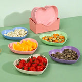 Plastic Plates With Stand, Multi-function Spit Bone Dish, Round Square Set Dining Table Plates, Household Kitchen Tableware Serving Table Plates, Fruit Snack Dish Plate, Reusable Food Serving Dishes With Rack