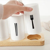 3 Grid Cutlery Holder, Kitchen Storage Holder, Multifunctional Household Tableware Spoon Fork Drain Box, High-grade Organizer Rack