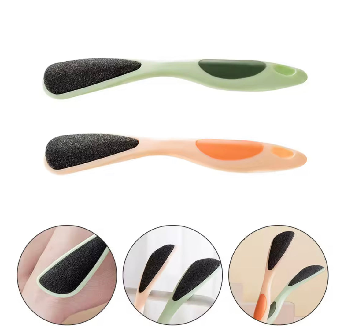 Double Sided Foot File Callus Remover, Dual sided Pedicure Trimmer With Long Handle, Portable Foot Dead Skin Remover Care Tool, Hard Skin Removers, Callus Dead Skin Remover, Anti Slip Handle Pedicure Tool