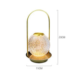Retro Creative Metal Table Lamp, Portable Desk Lamp, Home decoration Crystal Ball Table Lamp